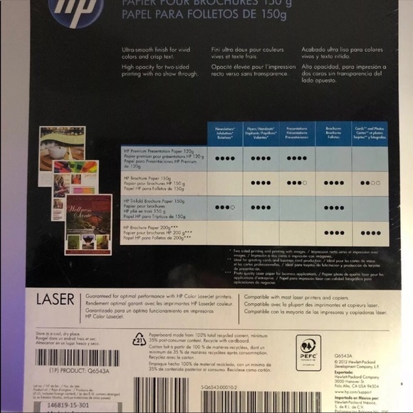 HP Matte Photo/Brochure Paper Dual Sided 150 Sheet - Picture 5 of 5